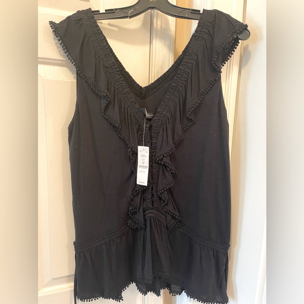 NWT Black WHBM Medium Top